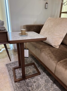 Stolik kawowy AMARANTH Z KAMIENIEM - 7045 
